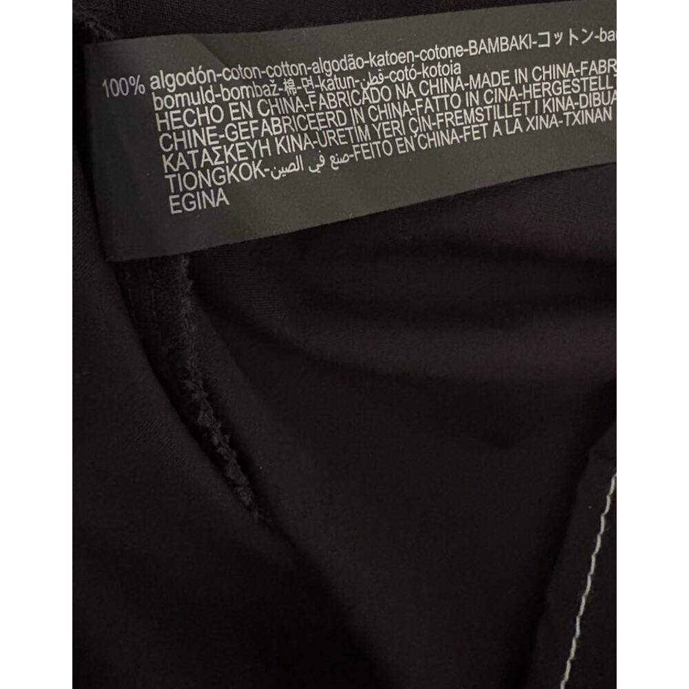 Zara Black Cotton Poplin Midi Dress Cut Out Tie Back Pockets Strappy Sundress S - Picture 11 of 14